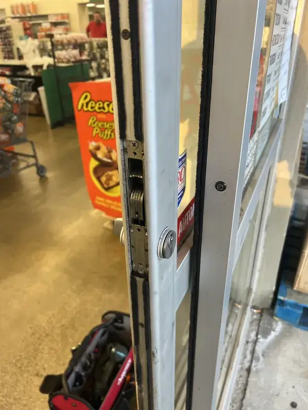 Commercial door unlock